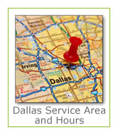 Dallas and Irving service area