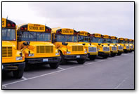 fleet of school buses